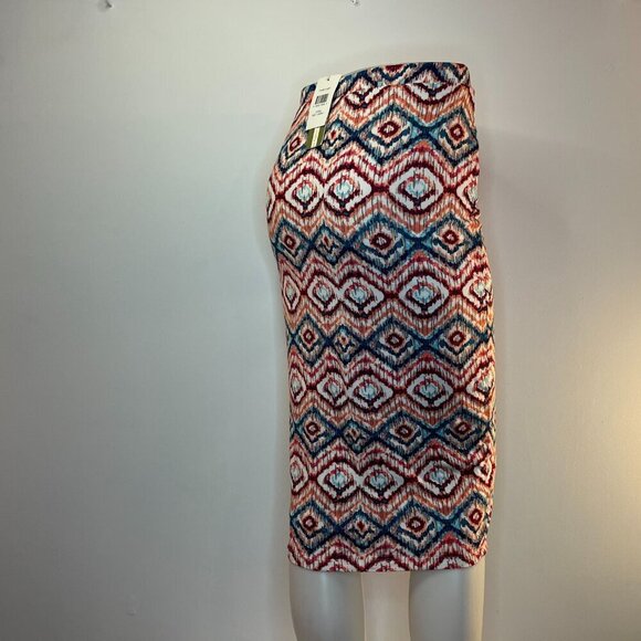 MATTY M Women's Colorful Coral Patterned Knit Stretch Skirt - Size XS - NWT - Picture 4 of 5